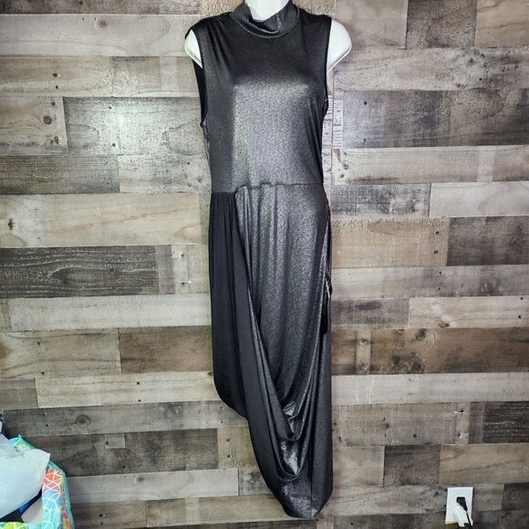 New BCBG Maxazria Liquid turtleneck asymmetric dress - Picture 2 of 10